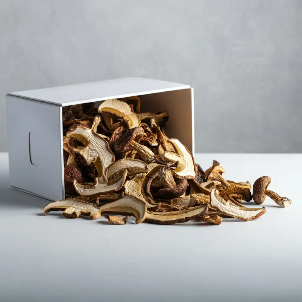 wholesale dried mushroom in a box